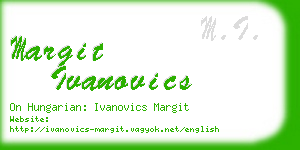 margit ivanovics business card